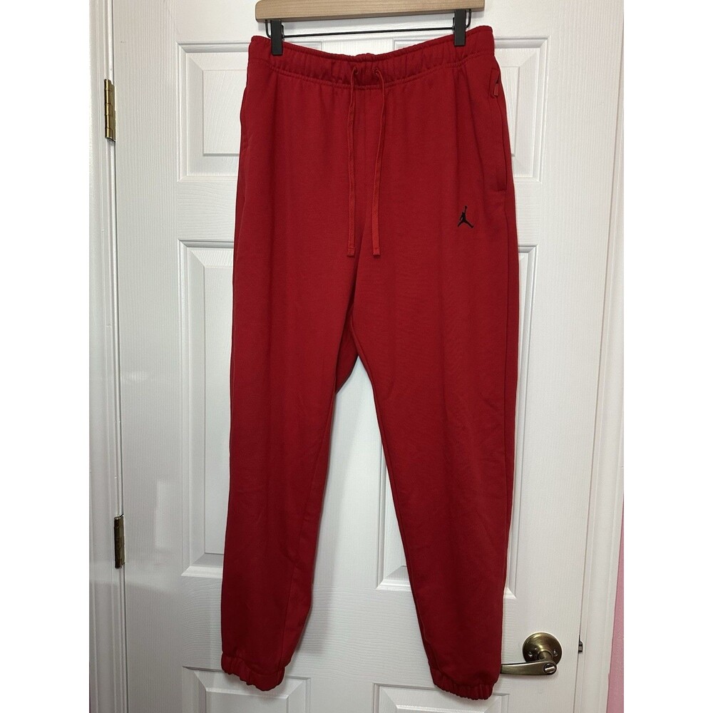 Size M Nike Jordan Men's Fleece Sweatpants Jogger Dri-Fit FV8608-687 Red NEW
